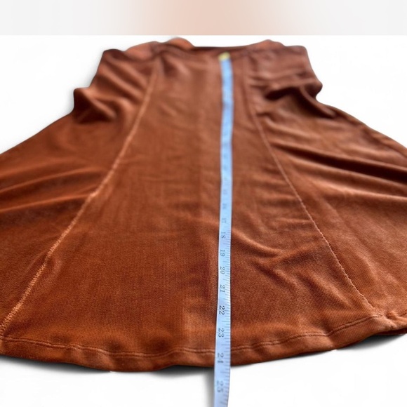 Burnt Orange Velvet Spaghetti Strap Mini Dress Woman's Medium - Picture 6 of 8